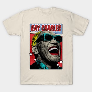 Ray Charles Pop Art Comic Style T-Shirt